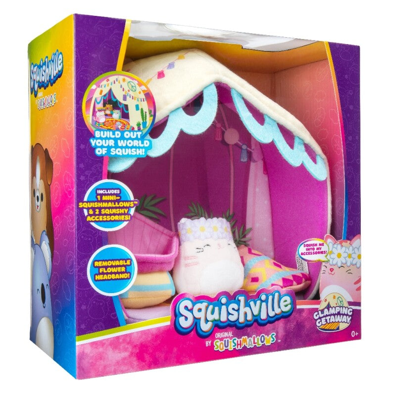 Squishville Mini Squishmallows + Glamping Getaway