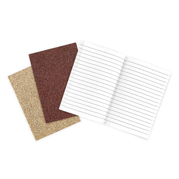 OOLY Glamtastic Glitter Notebooks Gold - Set of 3