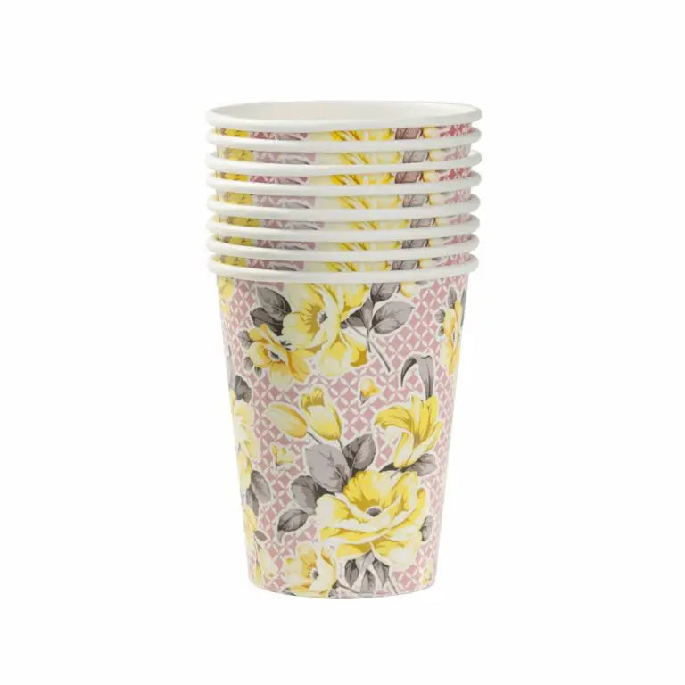 Pappersmuggar 8-pack Vintage Blommönster Truly Scrumptious