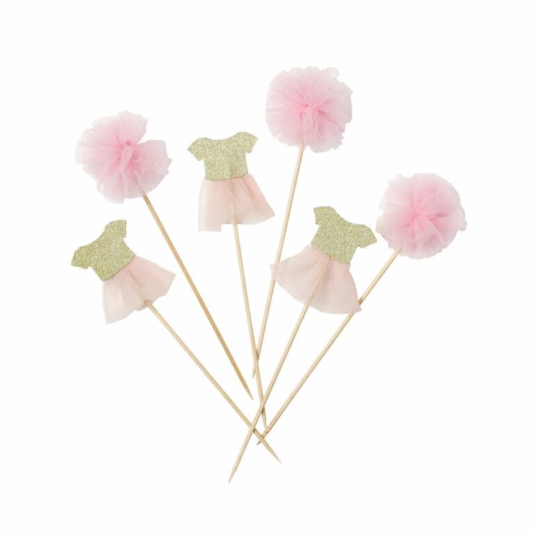 Talking Tables Canapéflaggor Rosa Pom Pom