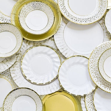 Papperstallrikar Guld Metallic