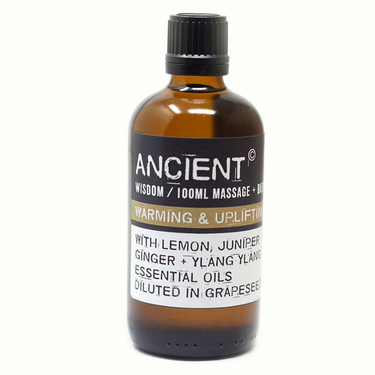 112150-9 Warming & Upliftning Eteriska Kropps- Och Massageoljor För Aromaterapi 100 ml - Ancient Wisdom