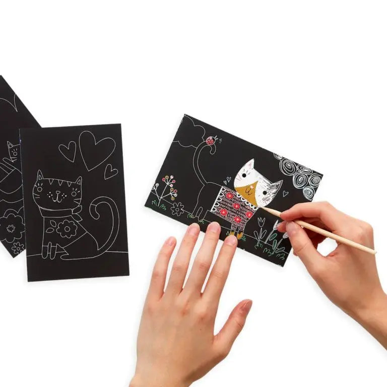 OOLY Skrapmotiv Katt Mini Art Kit