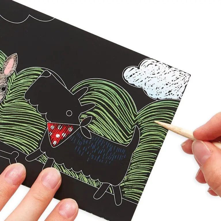OOLY Skrapmotiv Hundvalp Mini Art Kit