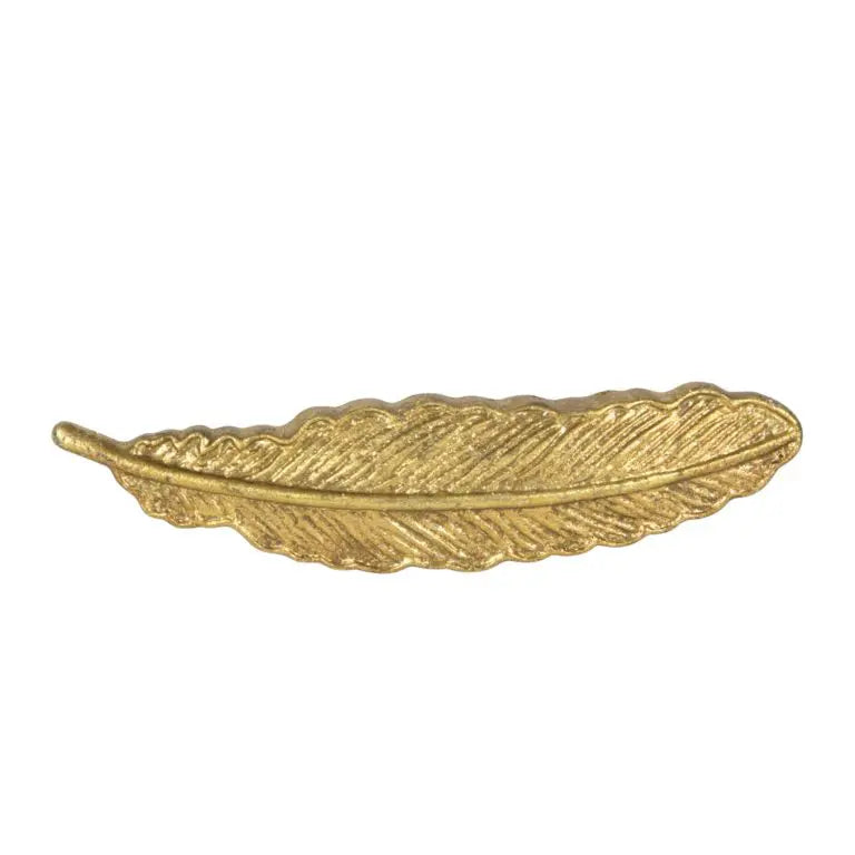 Sass & Belle Knopp Guld Fjäder i Vintage Stil