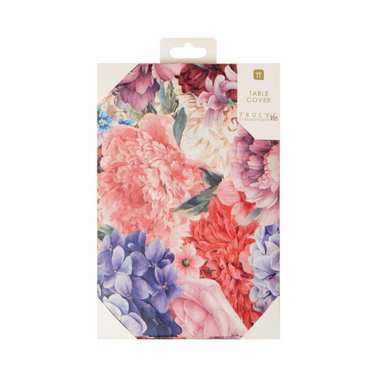 Vintage blommig bordsduk