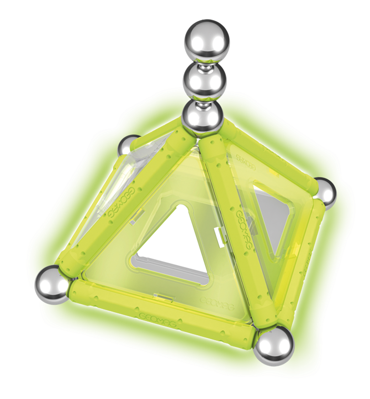 Geomag Glow Konstruktionsleksak Självlysande Magnetiska Delar, 22 st