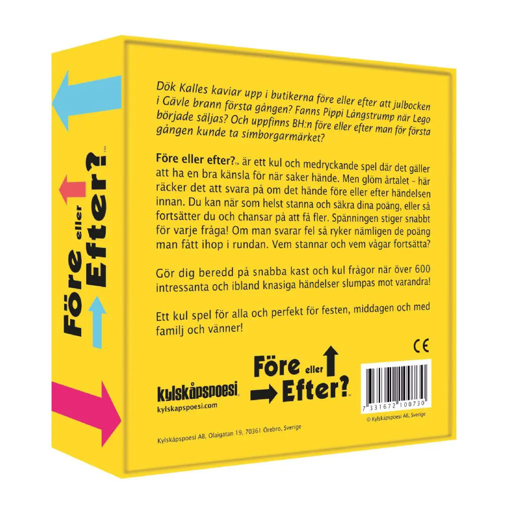Sällskapsspel Före eller Efter?