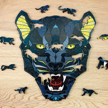 Eco Wood Art Träpussel i Fin Trälåda - Panter 102 bitar