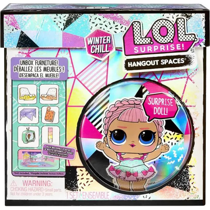 L.O.L. Surprise Docka Winter Chill Hangouts + Scen & Möbelset 10+ Överraskningar