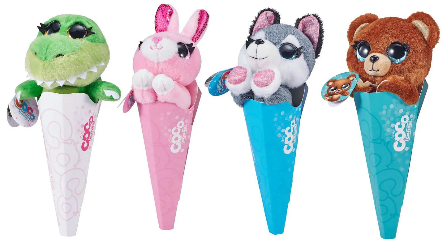 Zuru Coco Cone, gosedjur, överraskningsstrut, mjukisdjur, barnleksak, överraskning, samlarleksak, gosedjur med överraskning, söt gosedjur, gosedjur för barn, unik leksak, mjukisleksak