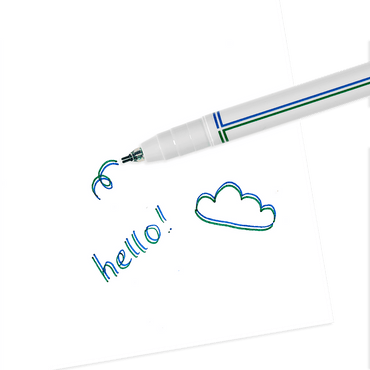 5-pack Tuschpennor Dubbelspets 2 olika Färgspetsar/Penna