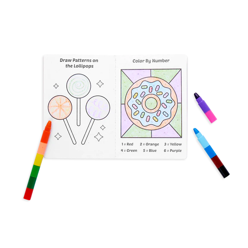 Aktivitets Kit Sugar Joy inkl. Kritor - Färglägg och Dekorera med Stickers