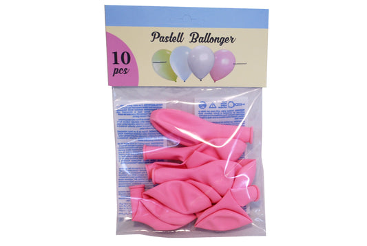 Ballonger Pastell Rosa 10-pack