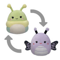 Squishmallows Flip A Mallows Official Kellytoy Rutabaga and Bibiana 13 cm