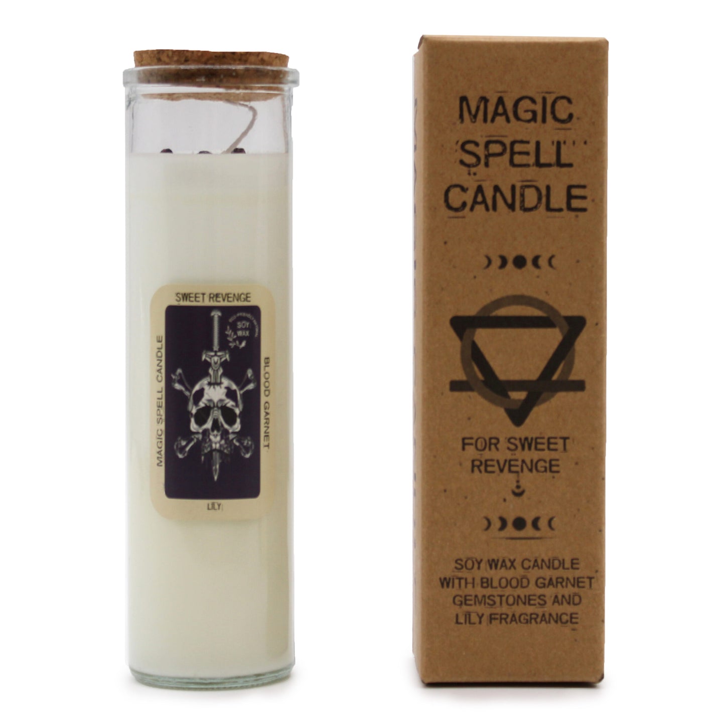 Doftljus Magic Spell Söta hämnd - Blood Garnet ädelstenar & Lily doft - Sweet Revenge