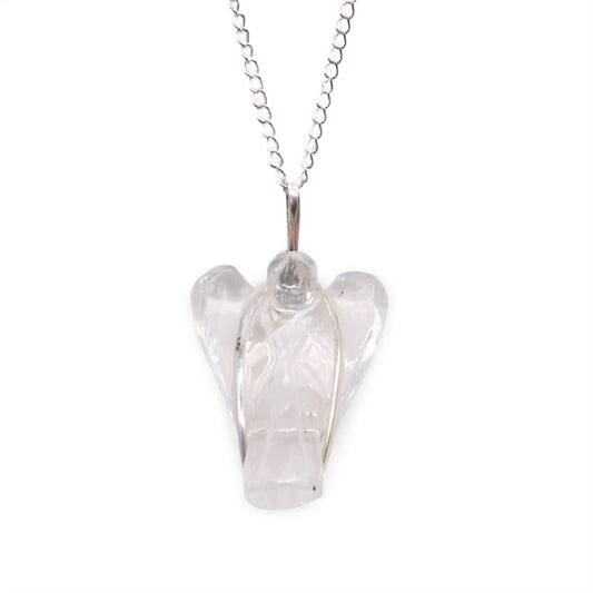 Kristaller Guardian Angel Pendant - Rock Quartz