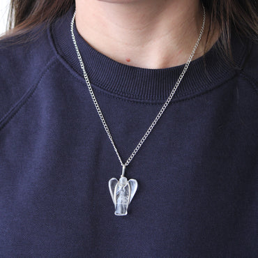 Kristaller Guardian Angel Pendant - Rock Quartz