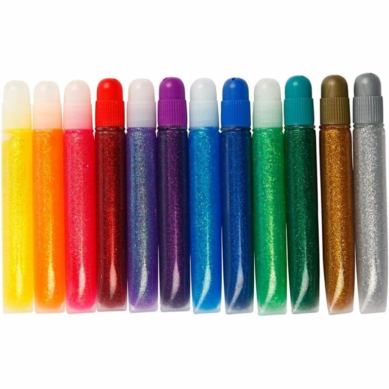 Glitterlim mixade färger