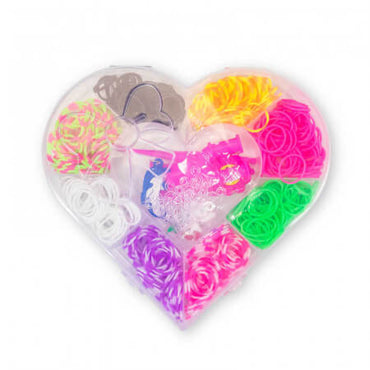 Loom Bands Kit 350 pcs. Incl. Tools, Clips & Charms