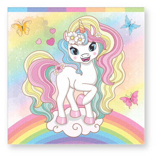 Napkin Unicorn 16 cm 12-pack