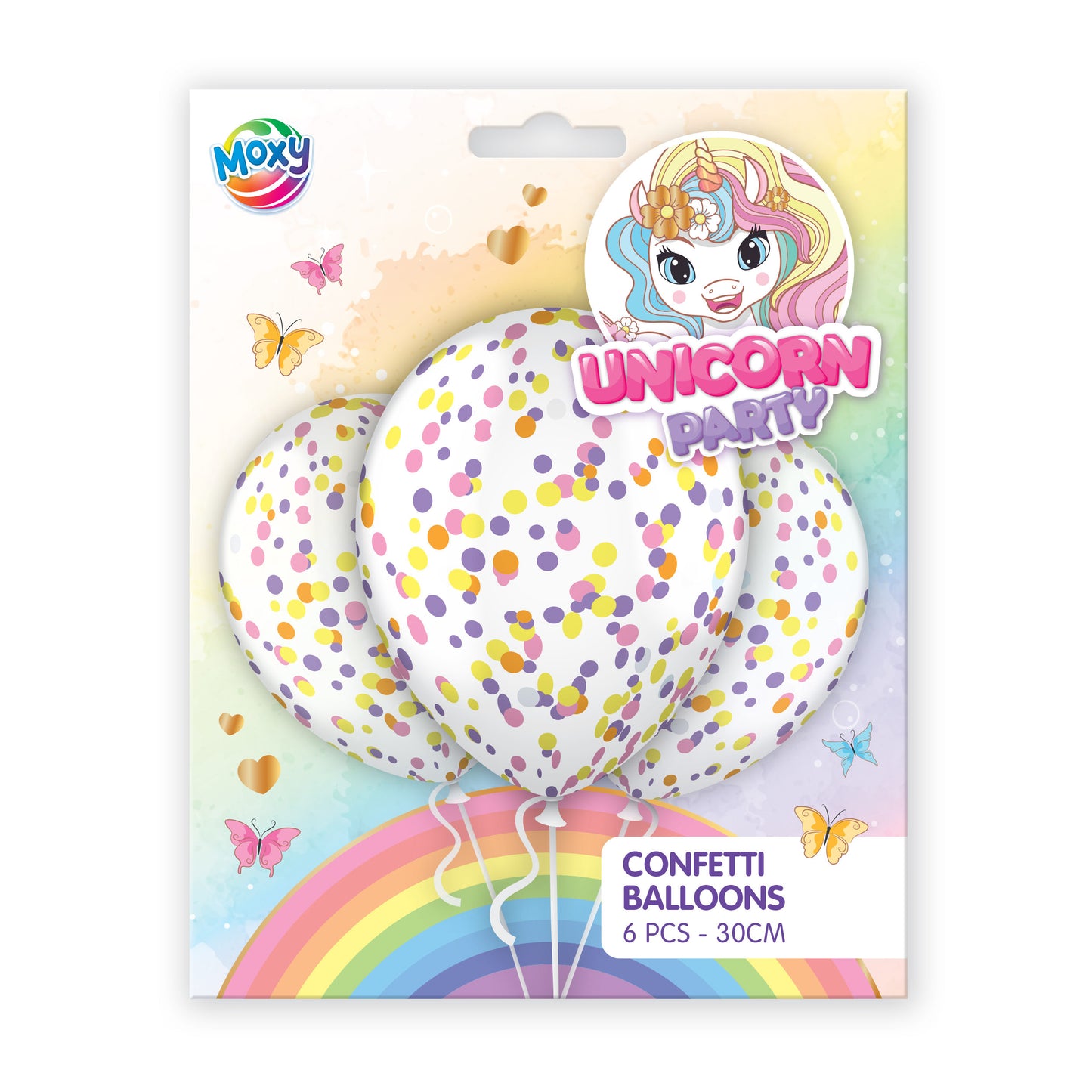 Ballong Unicorn 6-pack 30 cm