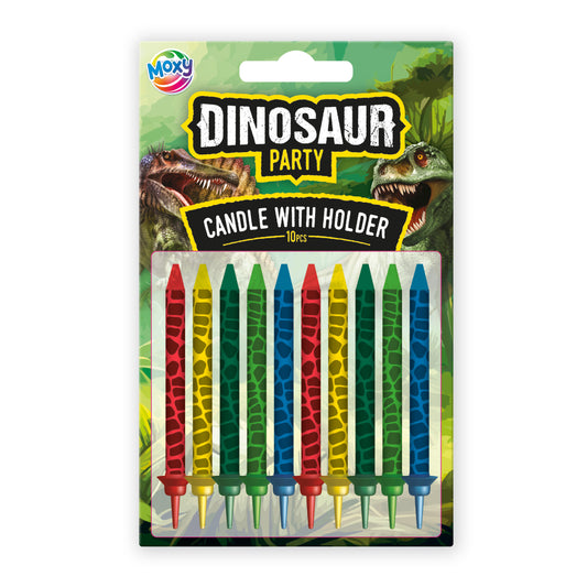 Candle Dino 11 cm 10-pack