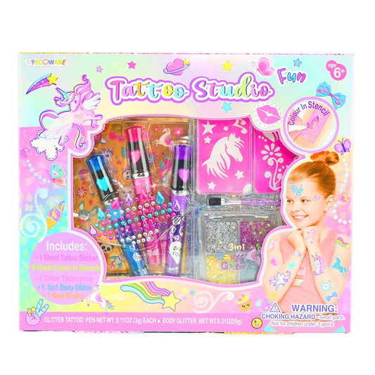 Barn tatuering set enhörning 12 Delar