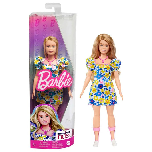 Barbie Fashionista Doll Yellow Blue Floral