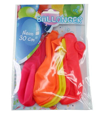 Ballonger 8-pack – Neon Sorterade Färger