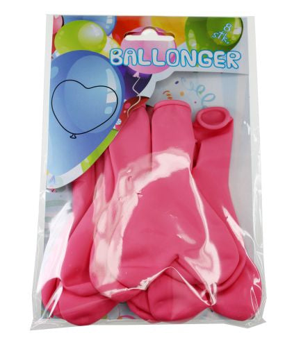 Ballonger 8-pack – Hjärtan Rosa