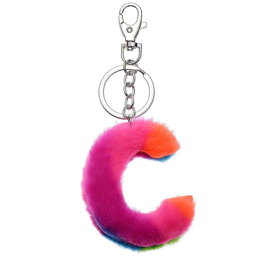 Tinka Nyckelring med Karbinhake Bokstav Plysch