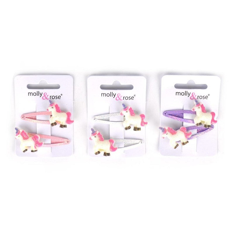 Hårklämma 2-pack Enhörning
