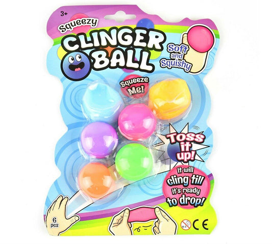 Sticky Wall Balls Throw & Squeeze Ball 6pcs- 4c