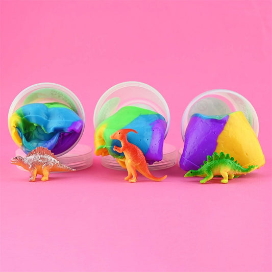 Putty Rainbow with Dinosaur eraser - 10cm