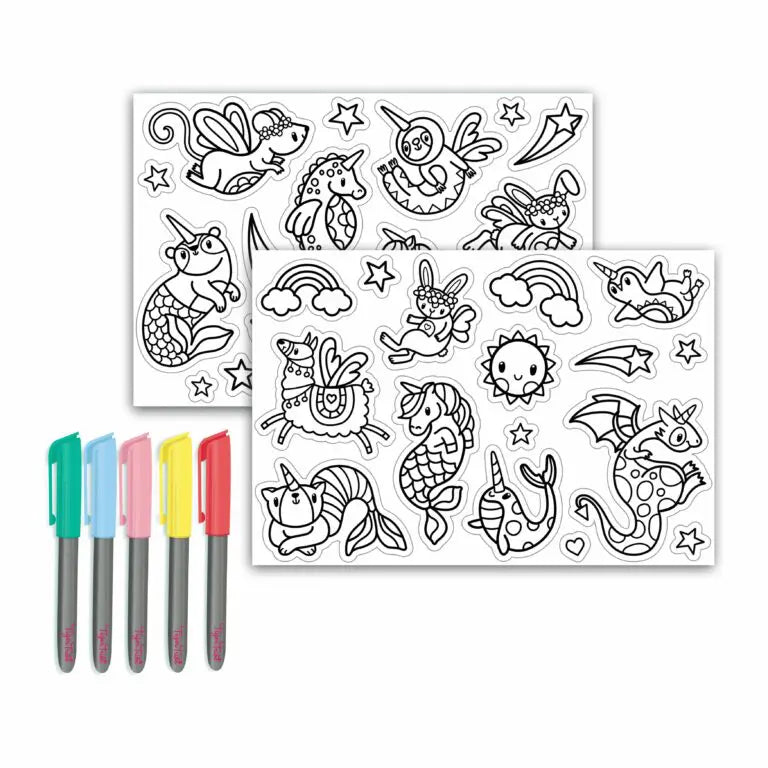 Väggklistermärken med tuschpennor