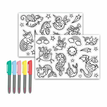 Väggklistermärken med tuschpennor