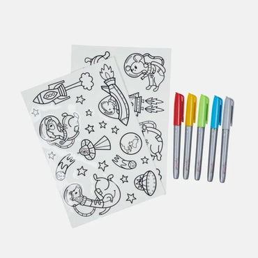 Väggklistermärken med tuschpennor