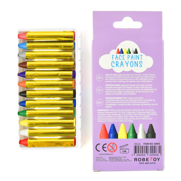 Ansiktsmålningspennor 12 färger