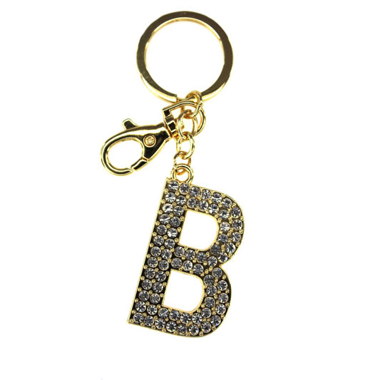 Tinka Nyckelring med Karbinhake Bokstav med Bling