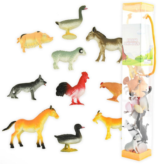 Bondgårdsfigurer 12st - Farm Animals in Tube 12pcs