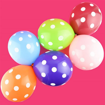 BALLOONS POLKA DOTS är ett enkelt och prisvärt sätt att göra alla fester extra roliga och charmiga. Med färgglada, prickiga ballonger blir varje firande en succé. Köp ditt set idag och gör nästa fest extra minnesvärd!