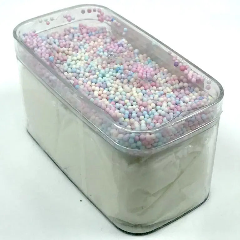 Butter Slime Box med Färgade Foam Beads
