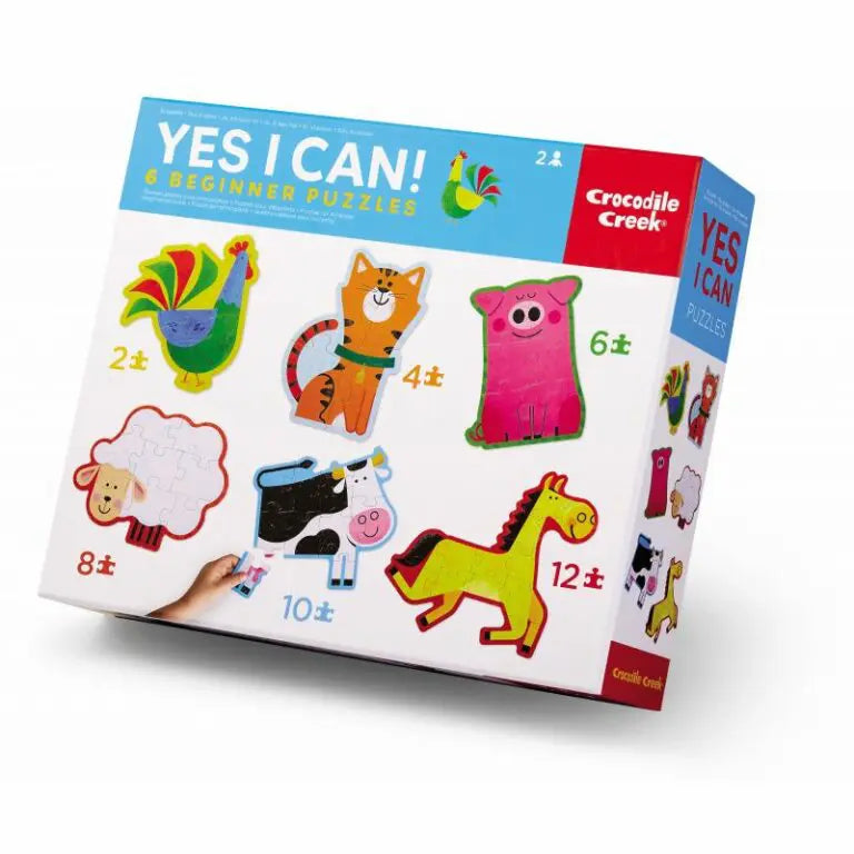 Crocodile Creek Nybörjarpussel Yes I Can Bondgården, 6 pussel 2-12 bitar