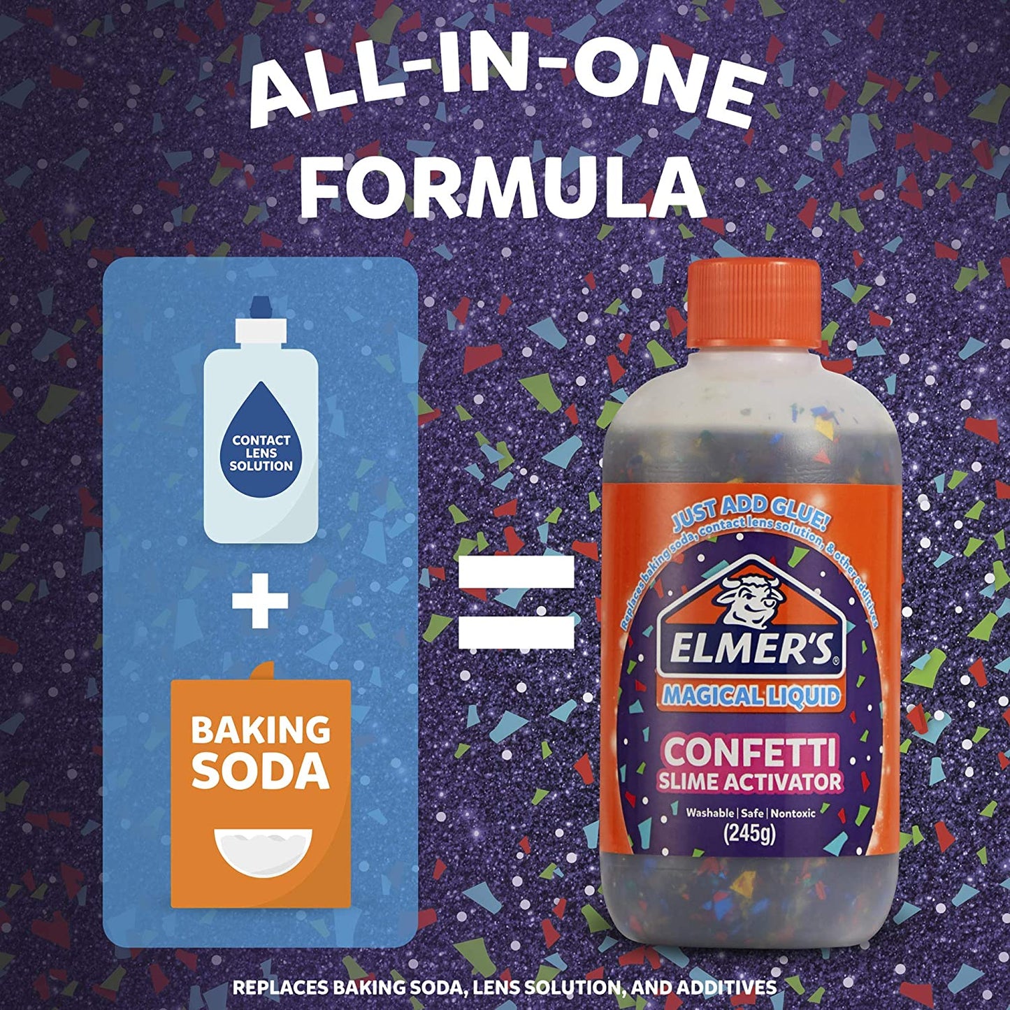 Elmer's Confetti Aktivator 259 ml Till PVA Lim För Slime