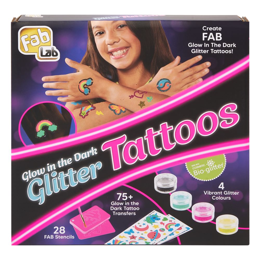 FabLab Glow in the dark -Glitter Tattoos