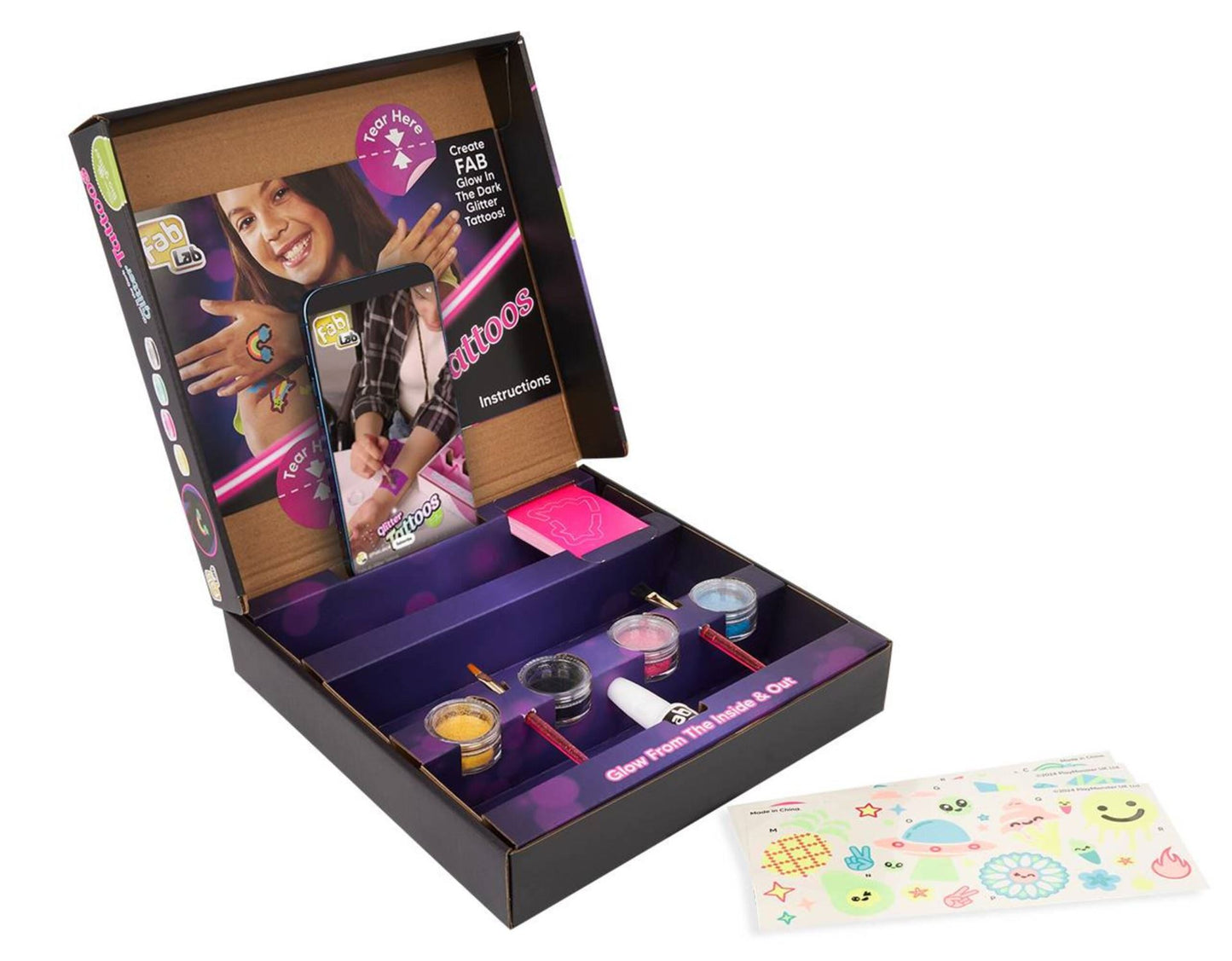 FabLab Glow in the dark -Glitter Tattoos