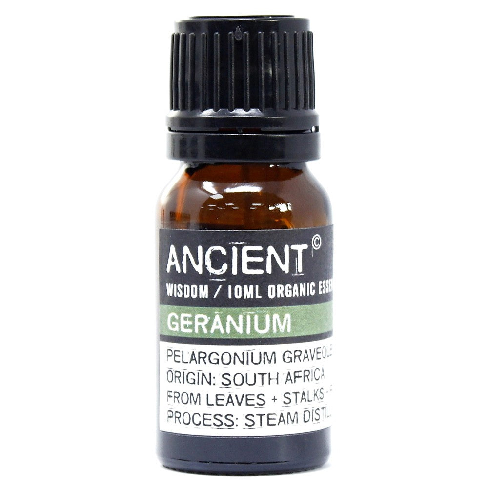 112149-7 Ekologiska Eteriska Oljor för Aromaterapi 10 ml - Ancient Wisdom Geranium