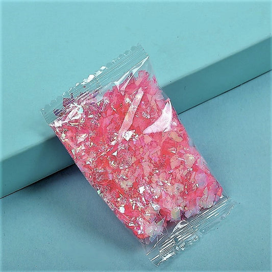 Glitterflingor Iriserande - Slime Dekorationer Fushia