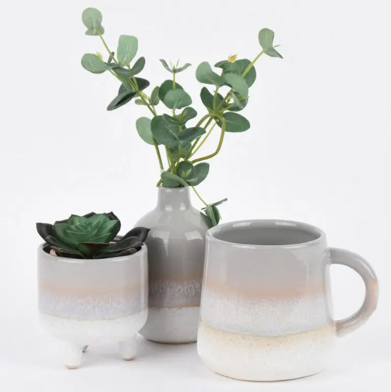 Sass & Belle Vas Stengods Grå Mojave